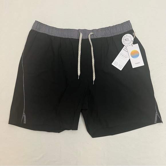 Vuori Other - Vuori Mens Trail Shorts 6.5 Inch Inseam Lined Size XXL Black NWT $68 MSRP